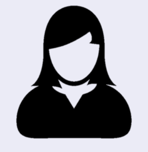 Dibujo frontal de mujer que representa una asistente de alarma